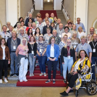 Eine Reisegruppe aus der Oberpfalz begrüßte die SPD-Landtagsabgeordnete Nicole Bäumler im Maximilianeum.
